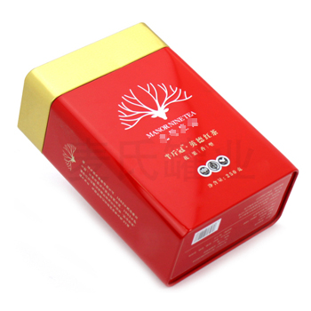 英德紅茶鐵盒，方形茶葉鐵盒包裝